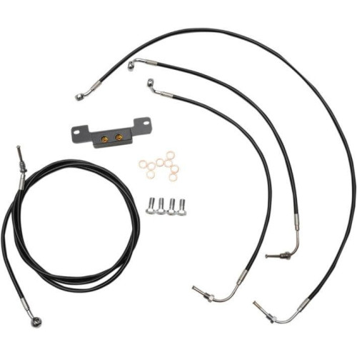 PartzBiz HD: 4411656-LA Choppers Cable Brake Line Kit 15-17 Mini Apes Black No ABS Harley M8 17-Up PartzBiz HD: 4411656-LA Choppers Cable Brake Line Kit 15-17 Mini Apes Black No ABS Harley M8 17-Up