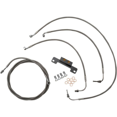 PartzBiz HD: 4411617-LA Choppers Cable Brake Line Kit 18-20 Mini Apes Stainless No ABS Harley M8 17-Up