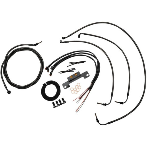 PartzBiz HD: 4411621-LA Choppers Cable & Wire Kit 15-17 Ape Hangers Midnight No ABS Harley M8 17-Up