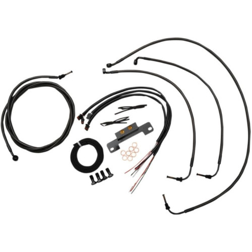 PartzBiz HD: 4411626-LA Choppers Cable & Wire Kit Standard 12-14 Bars Midnight No ABS Harley M8 17-Up