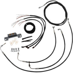 PartzBiz HD DS06620208 - LA Choppers Cable & Wire Kit Standard Mini Apes Black No ABS Harley M8 17-Up PartzBiz HD DS06620208 - LA Choppers Cable & Wire Kit Standard Mini Apes Black No ABS Harley M8 17-Up