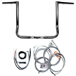 PartzBiz HD DS06013448 - LA Choppers Chrome 14" Twin Peaks Ape Hanger Handlebar Package w/Cables 14-15 FL | LA-7361KT1-14 PartzBiz HD DS06013448 - LA Choppers Chrome 14" Twin Peaks Ape Hanger Handlebar Package w/Cables 14-15 FL | LA-7361KT1-14