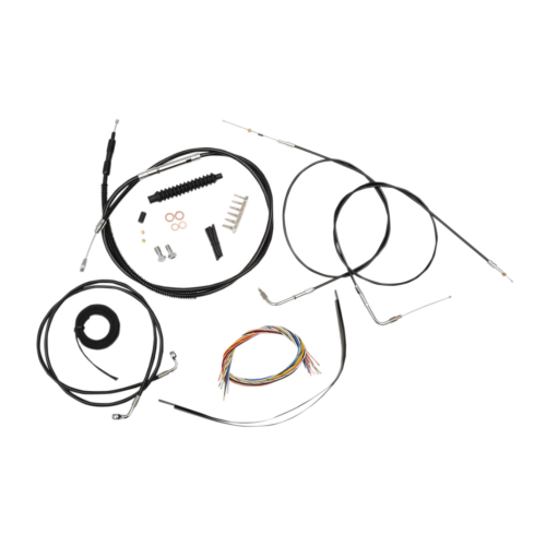 PartzBiz HD: 4411593-La Choppers Complete Black Vnyl Cable Line 12"-14" Kit Harley 07-10 FXSTD FLST  | LA-8110KT2A-13B