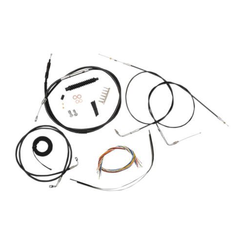 PartzBiz HD: 4411569-La Choppers Complete Black Vnyl Cable Line 15"-17" Kit Harley 07-10 FXST/B/C | LA-8140KT2-16B PartzBiz HD: 4411569-La Choppers Complete Black Vnyl Cable Line 15"-17" Kit Harley 07-10 FXST/B/C | LA-8140KT2-16B