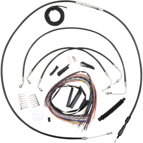 PartzBiz HD: 4411533-La Choppers Complete Black Vnyl Cable Line Kit Harley 08-13 FLTR W/ABS | LA-8010KT2-16B