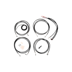 PartzBiz HD DS06101253 - La Choppers ชุดสายไฟ Vnyl สีดำ 15 ” - 17 ” Kit Harley 14-15 FLHX ABS | LA-8052KT2-16B