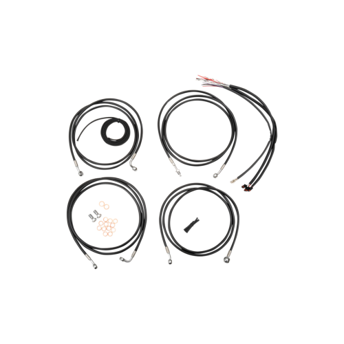 PartzBiz HD: 4411538-La Choppers ชุดสายไฟ Vnyl สีดำ 15 ” - 17 ” Kit Harley 14-15 FLHX ABS | LA-8052KT2-16B