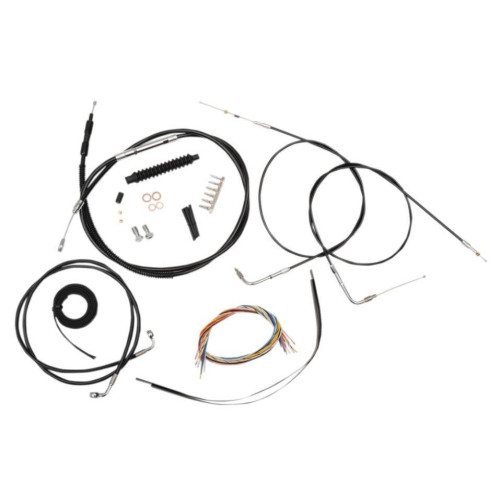 PartzBiz HD: 4411545-La Choppers Complete Black Vnyl Cable Line 18"-20" Kit Harley 00-06 FXST/B/C  | LA-8130KT2-19B