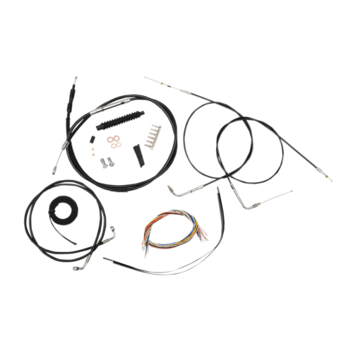 PartzBiz HD: 4411547-La Choppers Complete Black Vnyl Cable Line 18"-20" Kit Harley 07-10 FXST/B/C  | LA-8140KT2-19B