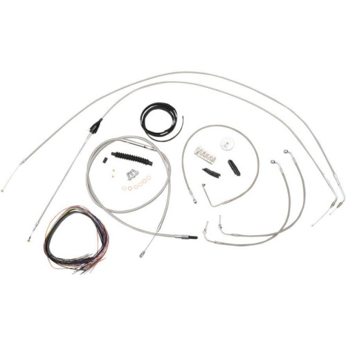 PartzBiz HD: 4411440-La Choppers Complete Stainless Cable Line 12"-14" Kit Harley 07 FLHT/ FLHX | LA-8005KT2B-13 PartzBiz HD: 4411440-La Choppers Complete Stainless Cable Line 12"-14" Kit Harley 07 FLHT/ FLHX | LA-8005KT2B-13