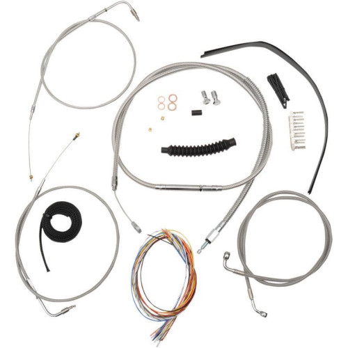 PartzBiz HD: 4411400-La Choppers Complete Stainless Cable Line 18"-20" Kit Harley 07-11 FXDB/C  | LA-8210KT2A-19