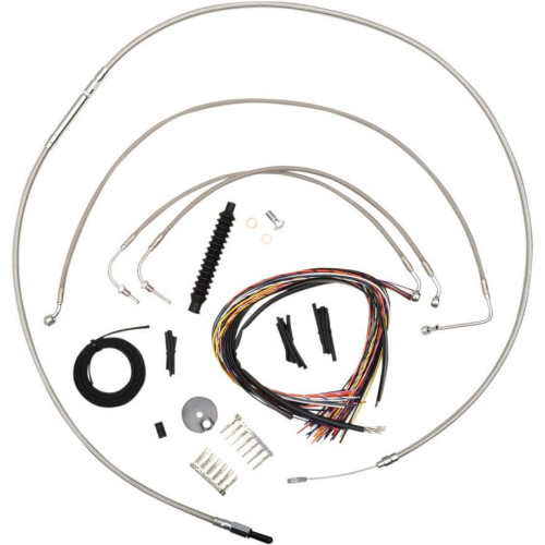 PartzBiz HD: 4411404-La Choppers Complete OEM Stainless Cable Line Kit Harley 08-13 FLTR W/ABS | LA-8010KT2-19