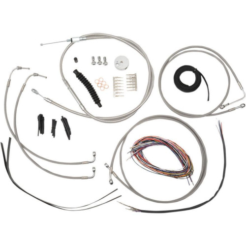 PartzBiz HD: 4411405-La Choppers Complete Stainless Cable Line 18"-20" Kit Harley 08-13 FLTR W/ABS | LA-8050KT2-19
