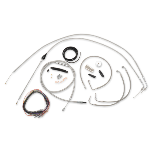 PartzBiz HD: 4411344-La Choppers Complete Stainless Cable Line Mini Ape Kit Harley 96-06 FLHT/C/U/X | LA-8005KT2A-08 PartzBiz HD: 4411344-La Choppers Complete Stainless Cable Line Mini Ape Kit Harley 96-06 FLHT/C/U/X | LA-8005KT2A-08