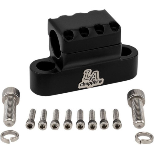 PartzBiz HD: 4411321-LA Choppers LA-7335-XXCM Flat Black Kage Fighter 1-1/4" Handlebar 3-1/2" Riser Clamps Custom Chopper Motorcycle Bike Universal Harley Davidson Metric Indian Upgrade Replacement Handle Bar Mount Block Clamp 0603-0824 06030824