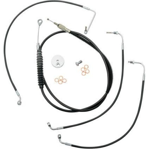 PartzBiz HD: 4411301-LA Choppers LA-8010KT-13B Black Braided Vinyl Brake Clutch Line Kit 08-13 FLH/T bagger Electra Glide; Street Glide; Road Glide; Road King; Tri Glide Ultra PartzBiz HD: 4411301-LA Choppers LA-8010KT-13B Black Braided Vinyl Brake Clutch Line Kit 08-13 FLH/T bagger Electra Glide; Street Glide; Road Glide; Road King; Tri Glide Ultra