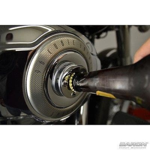 PartzBiz HD: 4411266-La Choppers LA-9000-00 Stop N Pop Polished Bottle Opener Harley Stock Football Air Cleaner LA-9000-00