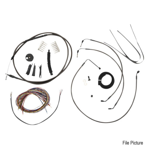 PartzBiz HD: 4411272-La Choppers Midnight Complete Cable Brake Line Kit 12-14 Bars Harley Softail 18-Up PartzBiz HD: 4411272-La Choppers Midnight Complete Cable Brake Line Kit 12-14 Bars Harley Softail 18-Up