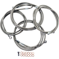 PartzBiz HD DS06100774 - ชุดสายแฮนด์แบบถักสแตนเลส La Choppers '13 CVO & '14 Harley FLH - 15 ”-17 ” - LA-8052KT-16 PartzBiz HD DS06100774 - ชุดสายแฮนด์แบบถักสแตนเลส La Choppers '13 CVO & '14 Harley FLH - 15 ”-17 ” - LA-8052KT-16
