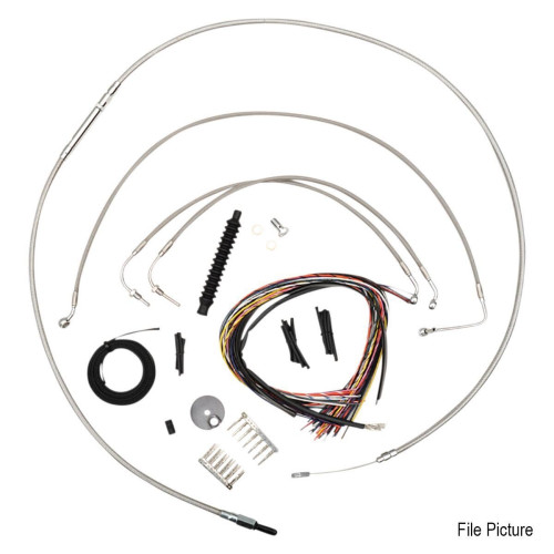 PartzBiz HD: 4411228-La Choppers Stainless Complete Cable Brake Line Kit 15-17 Bar Harley Softail 18-Up PartzBiz HD: 4411228-La Choppers Stainless Complete Cable Brake Line Kit 15-17 Bar Harley Softail 18-Up
