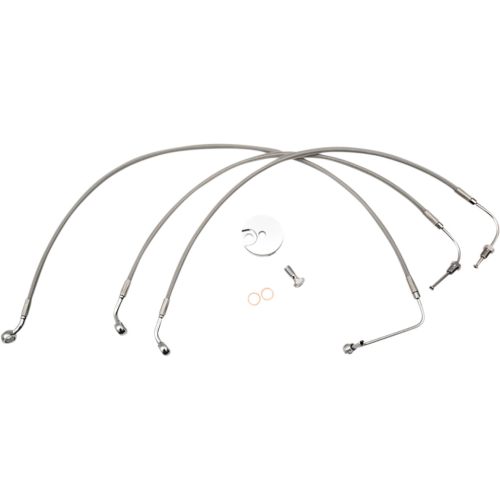 PartzBiz HD: 4411235-La Choppers Stainless Steel Brake Line Kit 15-17 Apes Harley ABS Softail 18-Up PartzBiz HD: 4411235-La Choppers Stainless Steel Brake Line Kit 15-17 Apes Harley ABS Softail 18-Up
