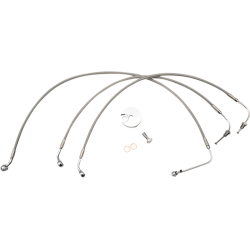 PartzBiz HD DS17416246 - La Choppers Stainless Steel Brake Line Kit 18-20 Apes Harley ABS Softail 18-Up