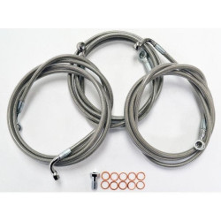 PartzBiz HD DS17413909 - La Choppers Stainless Steel Brake Line Kit for Harley Touring Models 14 - 18"-20"
