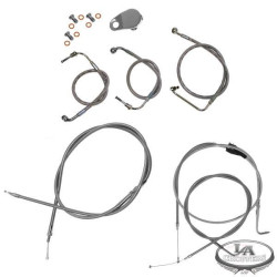PartzBiz HD LA-SS-FLHT-96-07 - La Choppers Stock and Extended Stainless Cable Kits for Harley Davidson 96-07 FLHTC/CU FLHX | 