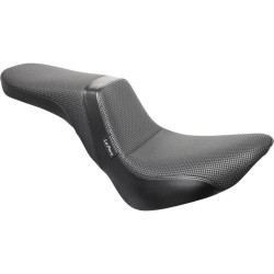 PartzBiz HD LPLYB-543BW - Le Pera Black Daytona 2-Up Seat Basket Weave Harley M8 Softail Breakout 18-20