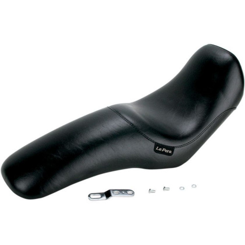 PartzBiz HD: 4411165-Le Pera Black Full Length Smooth Up Front Silhouette Seat Harley Dyna 04-05 FXD | LFU-861