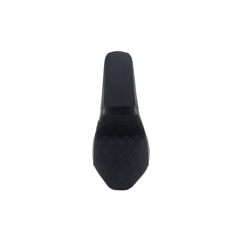 PartzBiz HD: 4411168-Le Pera Black Kickflip 2-Up Seat Diamond w/ Gripp Tape Harley M8 Softail 18-21