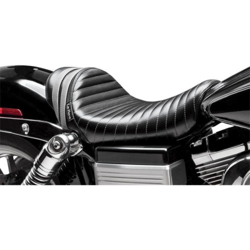 PartzBiz HD: 4411143-Le Pera Black w/ Grey Stripes CafÔøΩ Stubs สปอยเลอร์ Solo Seat สำหรับ Harley Dyna 06-16 | LK-411GY PartzBiz HD: 4411143-Le Pera Black w/ Grey Stripes CafÔøΩ Stubs สปอยเลอร์ Solo Seat สำหรับ Harley Dyna 06-16 | LK-411GY