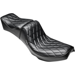 PartzBiz HD LPL-179DM - Le Pera L-179 DM Series II Regal Black Diamond 2 up Seat Harley FLH FL FX 64-84 | L-179 DM