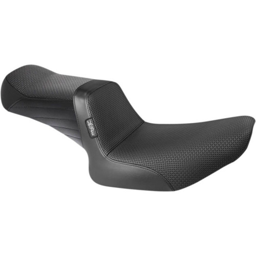 PartzBiz HD: 4411071-Le Pera L-588BW Tailwhip 2-Up Seat Double Diamond Black Harley Sportster XL 10-19