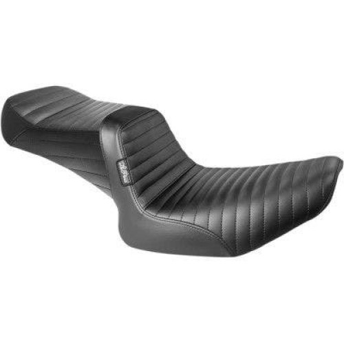 PartzBiz HD: 4411073-Le Pera L-588BW Tailwhip 2-Up Seat Double Diamond Black Harley Sportster XL 10-19
