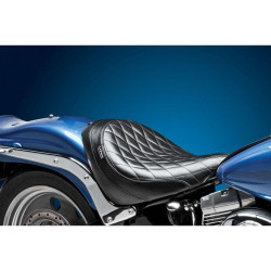PartzBiz HD LPLK-010SPDM - Le Pera LK-010 SP DM Diamond Sanora Solo Seat Harley 06-10 FXST 07-17 FLSTF | LK-010 SP DM