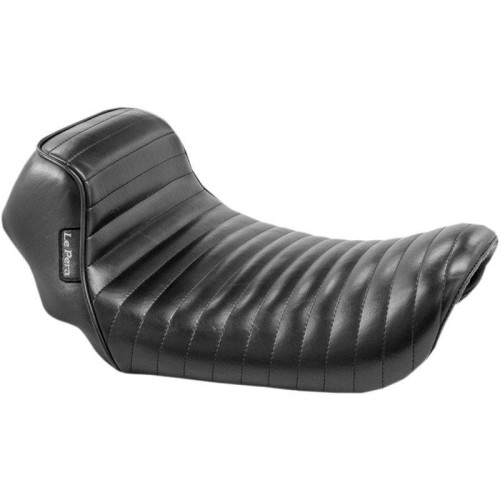 PartzBiz HD: 4410987-Le Pera LK-321PT Pleated Stitch Black Sprocket Solo Seat Harley Dyna FXD 06-17 | LK-321PT