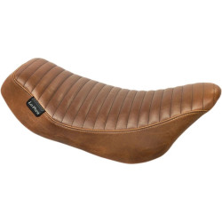 PartzBiz HD LPLK-357PTTDV - Le Pera LK-357 Pleated Brown Solo Low Profile Streaker Seat Harley FLH/T 08-23