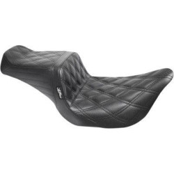PartzBiz HD LPLK-587DD - Le Pera LK-587DD Tailwhip 2-Up Seat Double Diamond Black Harley Touring FL 08-23