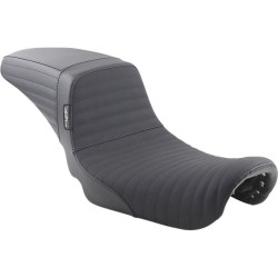 PartzBiz HD LPLK-591DLPTGP - Le Pera LK-591DLPTGP Pleated Gripp Tape Kickflip 2-Up Seat Harley Davidson Dyna FXD FLD 06-17 Custom Upgrade Replacement Best New Saddle Bike Motorcycle