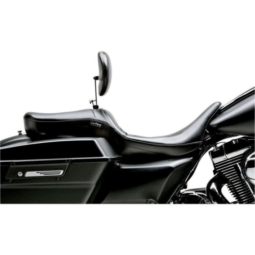 PartzBiz HD: 4410919-Le Pera LK-957BRS Smooth 2-Up Black Maverick Seat w/ Backrest Harley FLH 08-23  | LK-957BRS