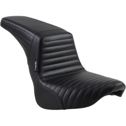 PartzBiz HD LPLY-590PT - Le Pera LY-590PT Black Pleated Stitched Kickflip 2-UP Seat 18-23 Harley Davidson Softail Street Bob Slim FXBB FLSL Custom Classic Upgrade replacement Motorcycle Bike Saddle Passenger 0802-1157 08021157
