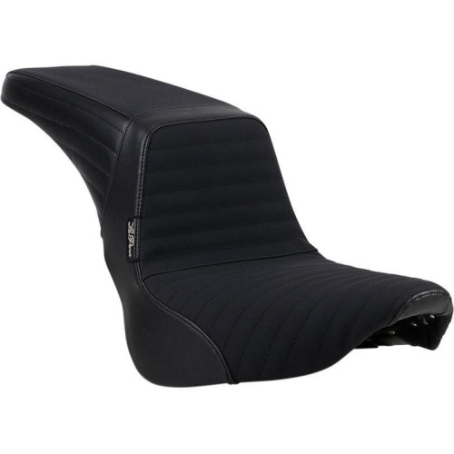 PartzBiz HD: 4410838-Le Pera LY-590PTGP Black Pleated Gripp Tape Kickflip 2-UP Seat 18-23 Harley Davidson Softail Street Bob Slim FXBB FLSL Custom Classic Upgrade replacement Motorcycle Bike Saddle Passenger 0802-1158 08021158