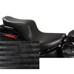 PartzBiz HD LPLYB-020PT - Le Pera LYB-020PT Black Cherokee 2-Up Seat Pleated Harley Softail M8 18-20 0802-1313 08021313 milwaukee eight fat boy bob breakout