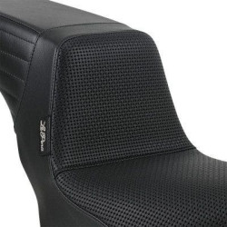 PartzBiz HD LPLYB-590BW - Le Pera LYB-590BW Black Kickflip 2-Up Seat Basket Weave Harley FXBR FLFB 18-20 0802-1318 08021318 milwaukee eight fat boy bob breakout