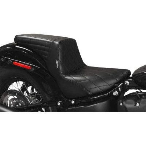 PartzBiz HD: 4410807-Le Pera LYF-590DM Black Kickflip 2-Up Seat Diamond Harley M8 FXFB 18-23 0802-1339 08021339 milwaukee eight fat boy bob breakout