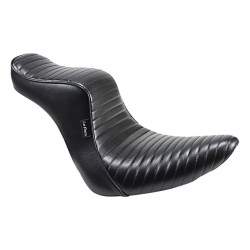 PartzBiz HD LPLYO-020PT - Le Pera LYO-020PT Black Cherokee Seat Pillow Top Harley M8 Softail Fat Boy 18-21