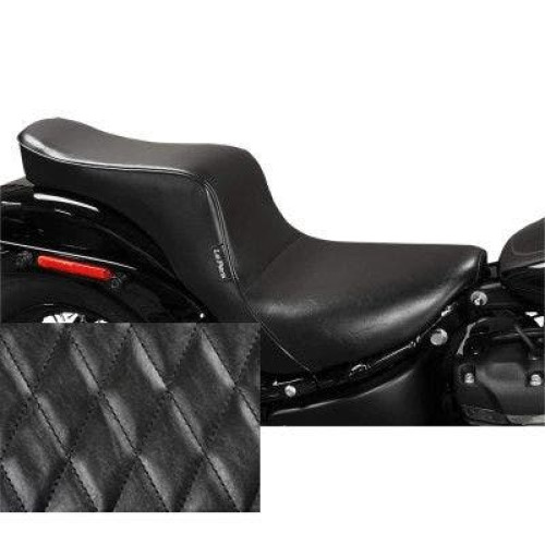 PartzBiz HD: 4410779-Le Pera LYR-020DM Black Cherokee 2-Up Seat Diamond Harley Softail M8 18-23 0802-1344 08021344 milwaukee eight fat boy bob breakout