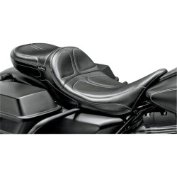 PartzBiz HD LPLN-957DL - Le Pera Maverick Daddy Long Legs 2-Up Stitched Seat for Harley FLH/T 97-01 | Le Pera