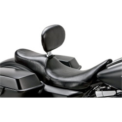 PartzBiz HD LPLK-847BR - Le Pera Silhouette Smooth 2-Up Full Length Seat w/ Backrest Harley Touring 08-15 | Le Pera